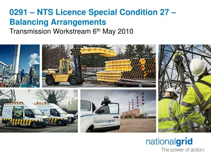 0291 nts licence special condition 27 balancing arrangements n.