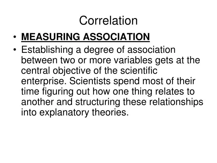 correlation as a measure of association In statistics, a rank correlation is any of several statistics that measure an ordinal association—the relationship between rankings of different ordinal variables or different rankings of the same variable, where a ranking is the assignment of the ordering labels first, second, third, etc to different observations of a particular. correlation as a measure of association In statistics, a rank correlation is any of several statistics that measure an ordinal association—the relationship between rankings of different ordinal variables or different rankings of the same variable, where a ranking is the assignment of the ordering labels first, second, third, etc to different observations of a particular.