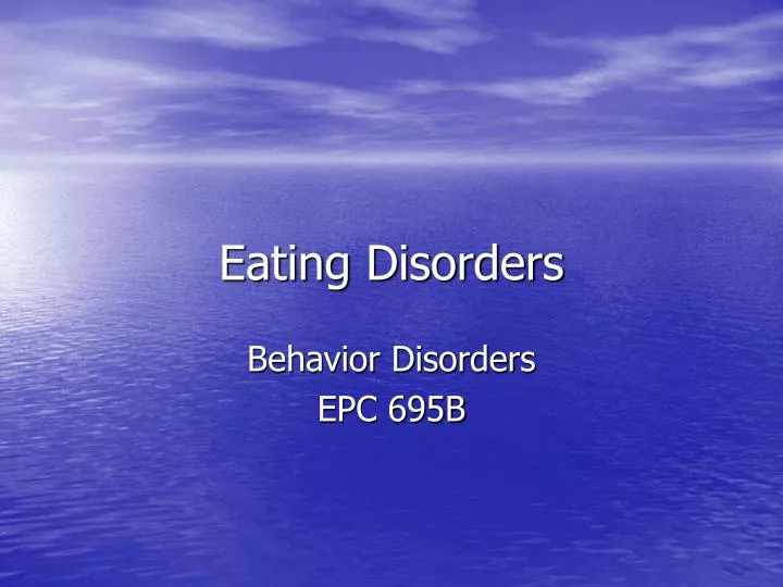 eating disorders n.