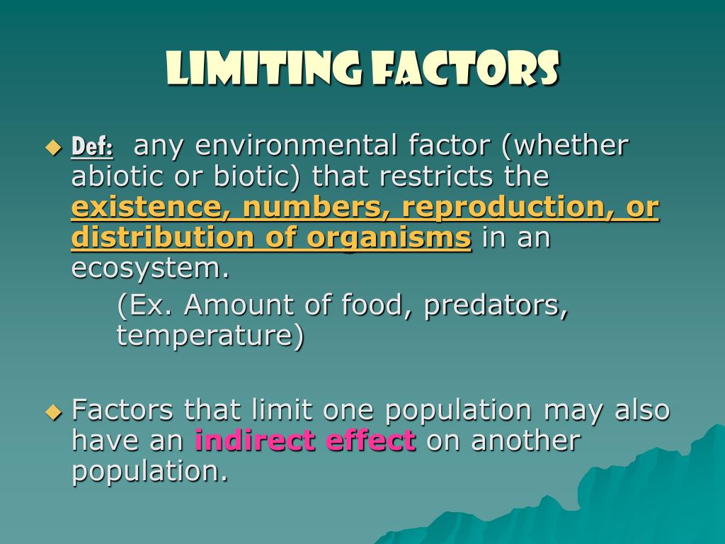 Limiting factor Definition and Examples - Biology Online Dictionary
