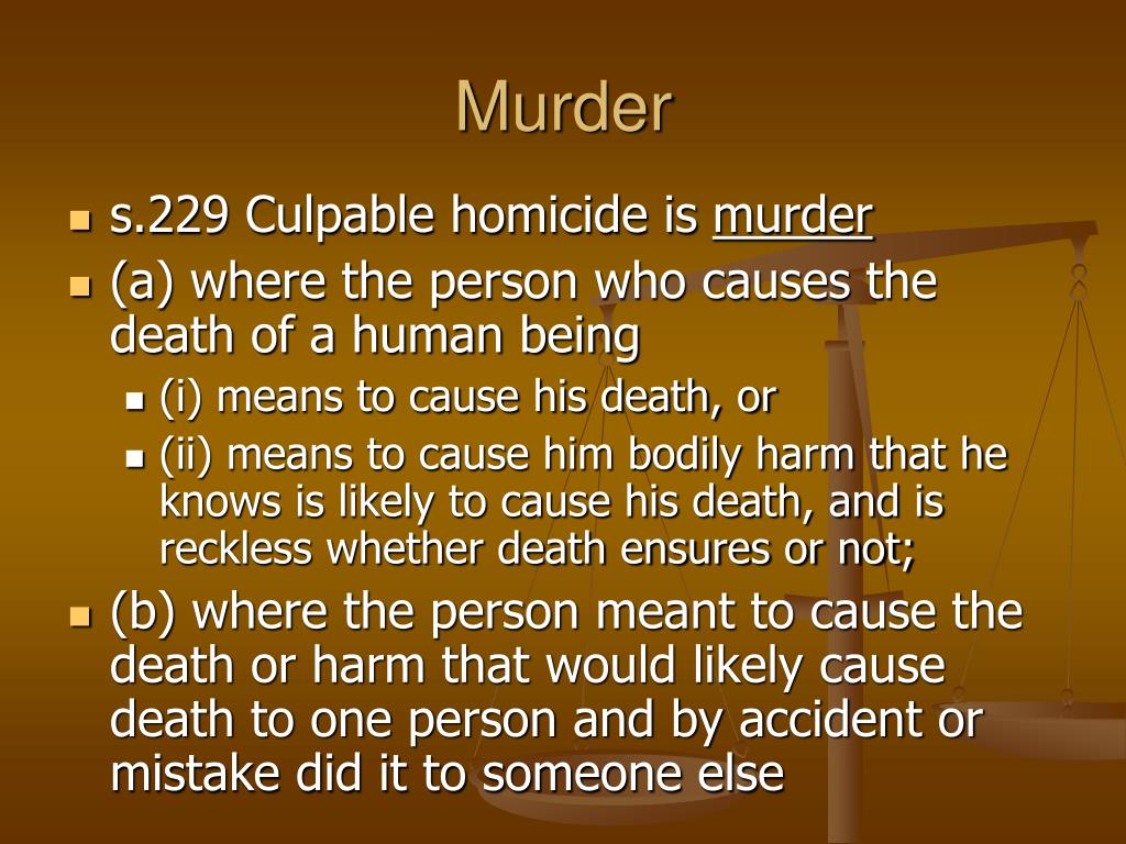 thesis on a homicide explained