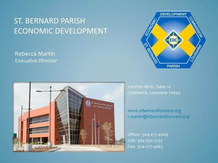 PPT St. Bernard Parish Economic Development PowerPoint Presentation