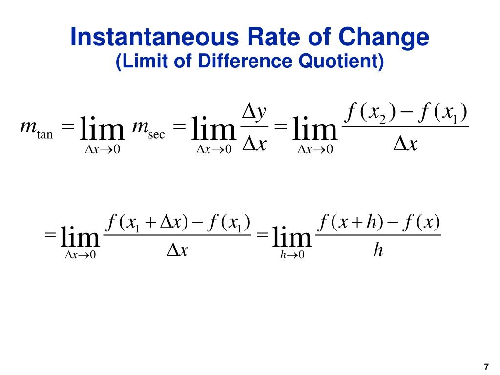 PPT - Instantaneous Rate of Change PowerPoint Presentation, free ...