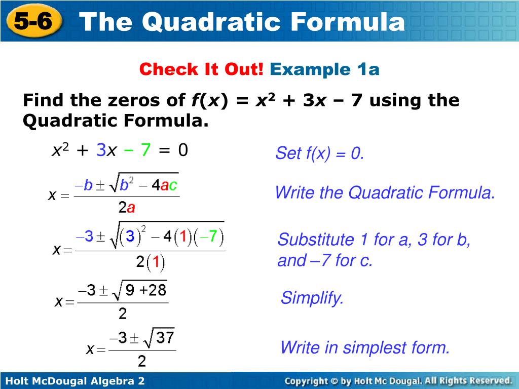 quadratic equations