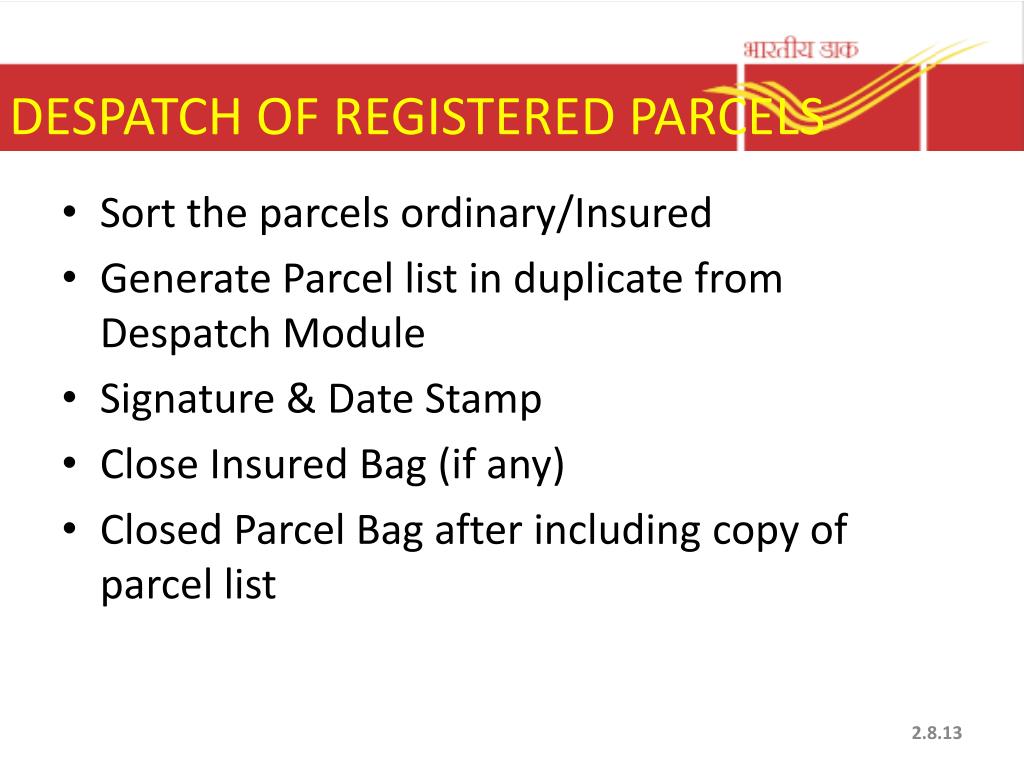 Despatch Docket Label PPT - Despatch of other accountable mail PowerPoint Presentation, free ...