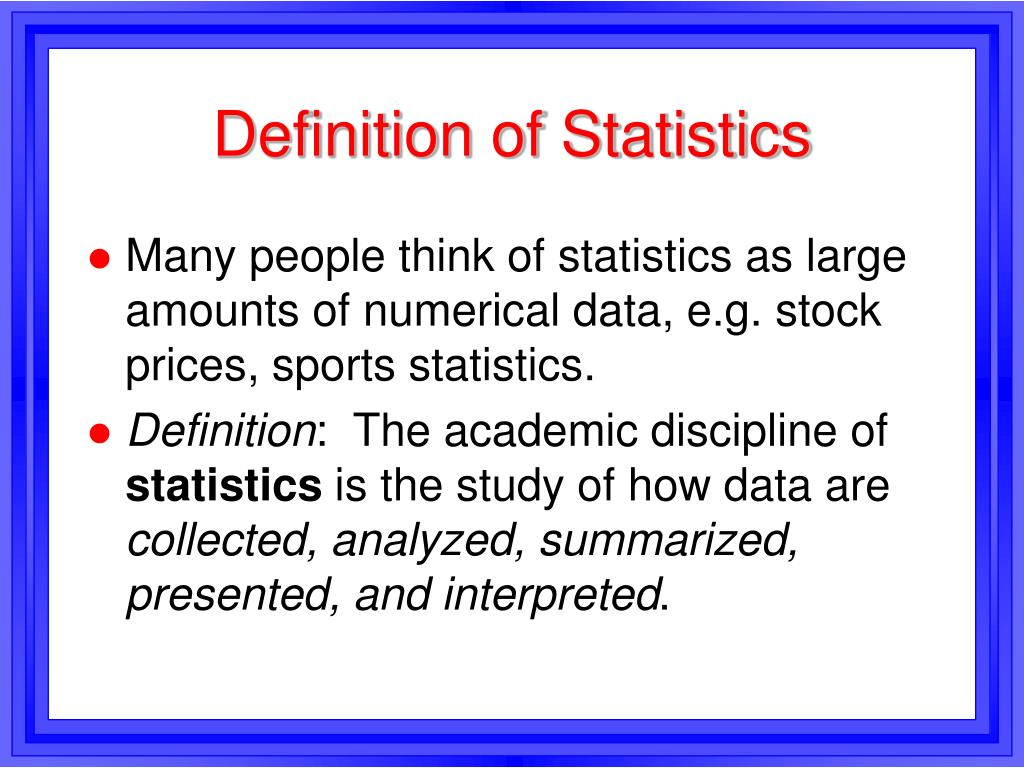 statistics definition essay