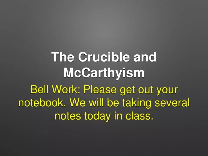 crusible vs mccarthyism crusible vs mccarthyism
