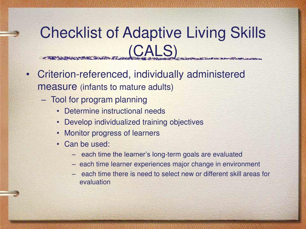 Adaptive (Living) Skills