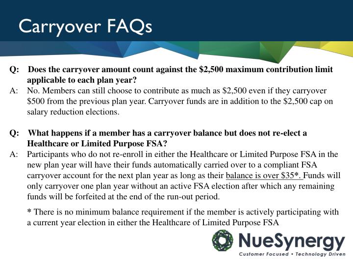 PPT Healthcare and Limited Purpose FSA Carryover PowerPoint Presentation ID6315035