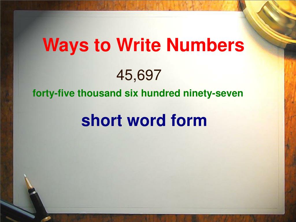 how to write numbers in an essay powerpoint
