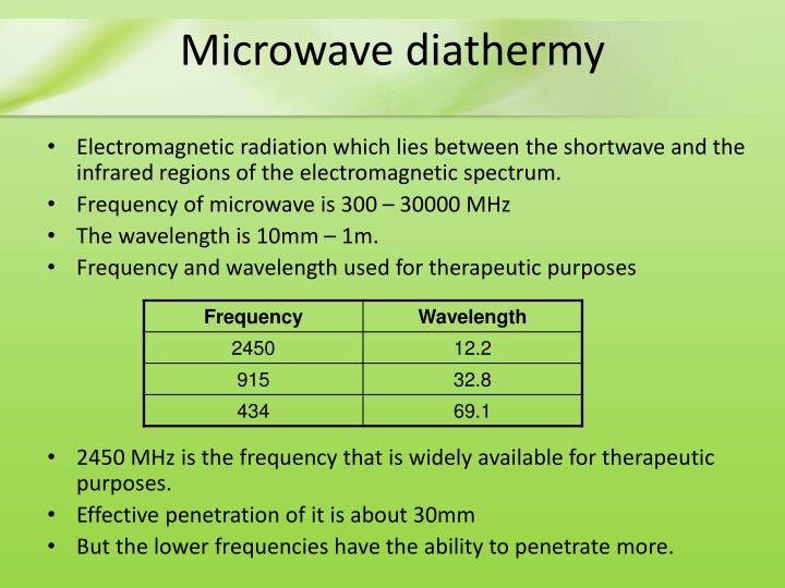 PPT Microwave diathermy PowerPoint Presentation ID6315608