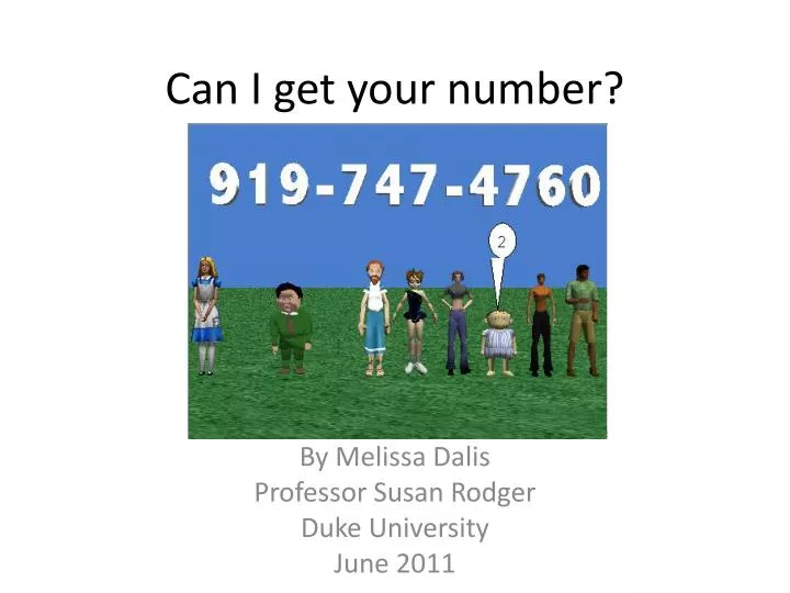 PPT - Can I get your number? PowerPoint Presentation, free download ...