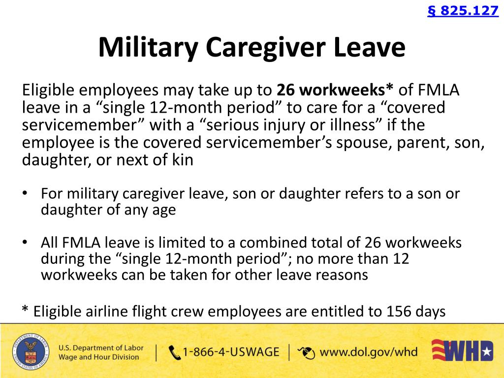 PPT The Family and Medical Leave Act Military Family Leave Provisions