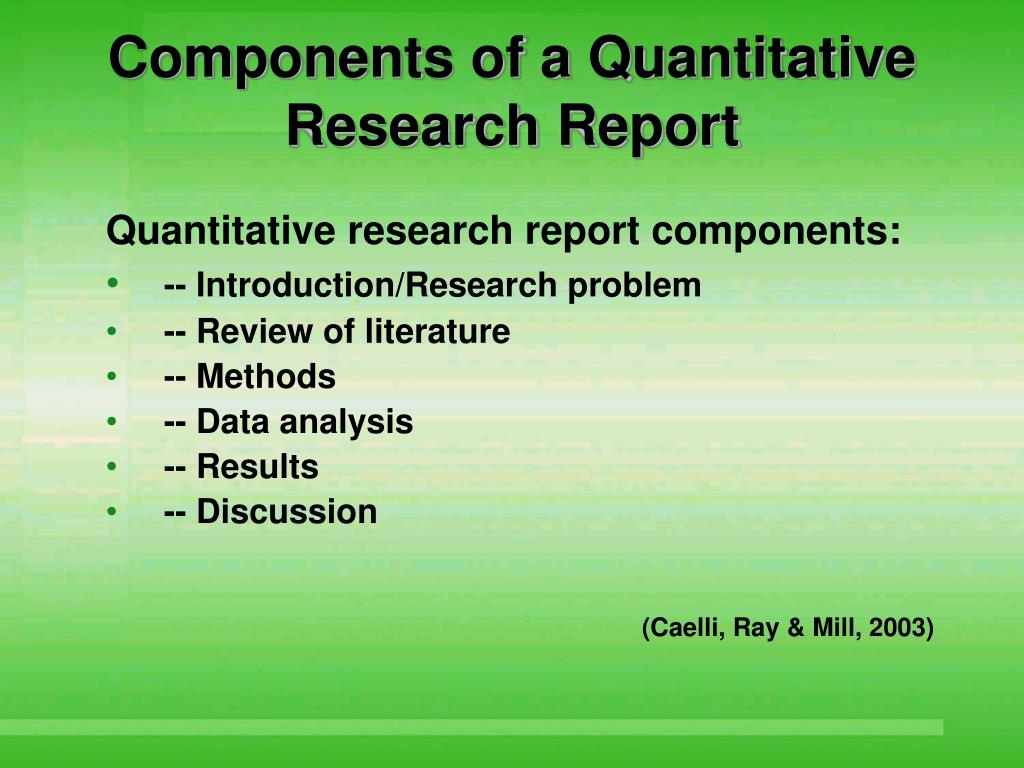parts of research paper quantitative