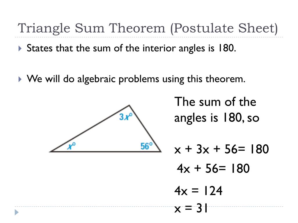 Ppt Applying Triangle Sum Properties Powerpoint