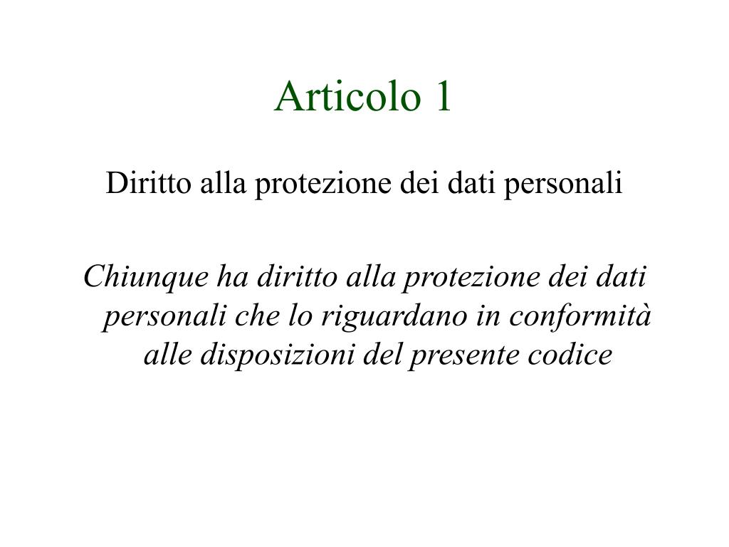 PPT - I Principi Generali Del Codice Della Privacy PowerPoint ...