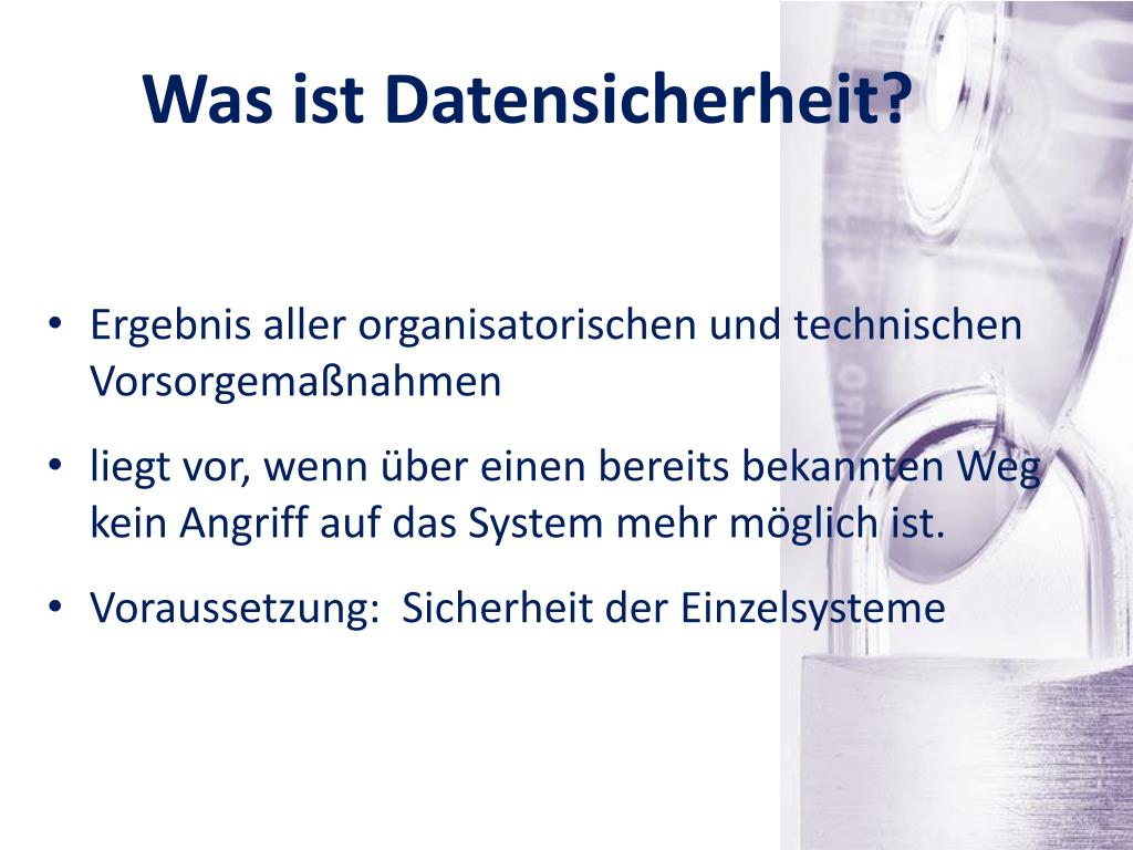 PPT - Datensicherheit PowerPoint Presentation, free download - ID:6320559