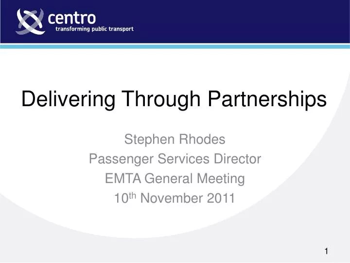 delivering through partnerships n.
