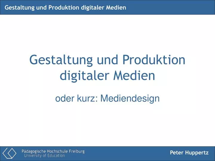 gestaltung und produktion digitaler medien n.