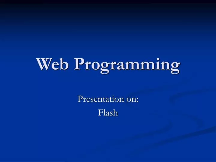 web programming presentation