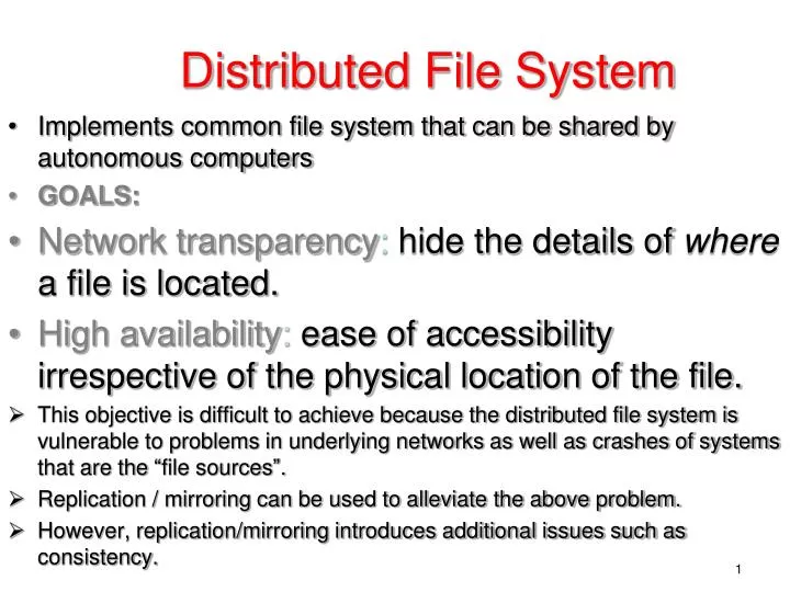 PPT - Distributed File System PowerPoint Presentation, free download ...