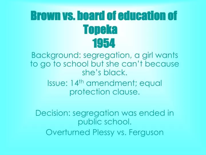 effects of brown v board of education