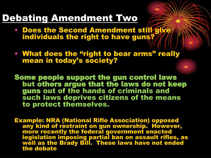 Debating The Second Amendment _ Interpretation: The Second Amendment – BKSX