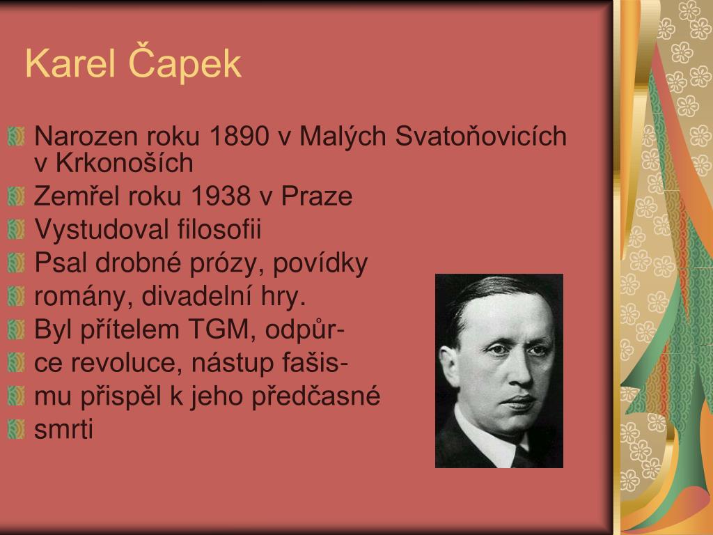 PPT - Karel Čapek PowerPoint Presentation, free download - ID:6326419