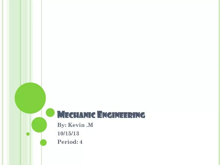 mechanic engineering n.