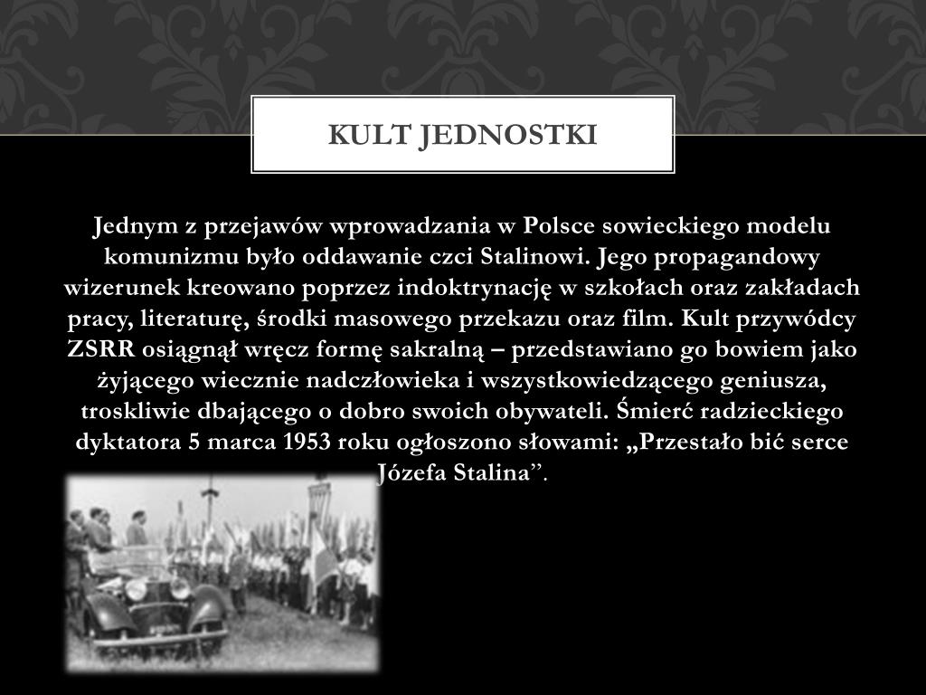 Polska W Czasach Stalinizmu Prezentacja PPT - Polska W CZASACH STALINIZMU PowerPoint Presentation, free