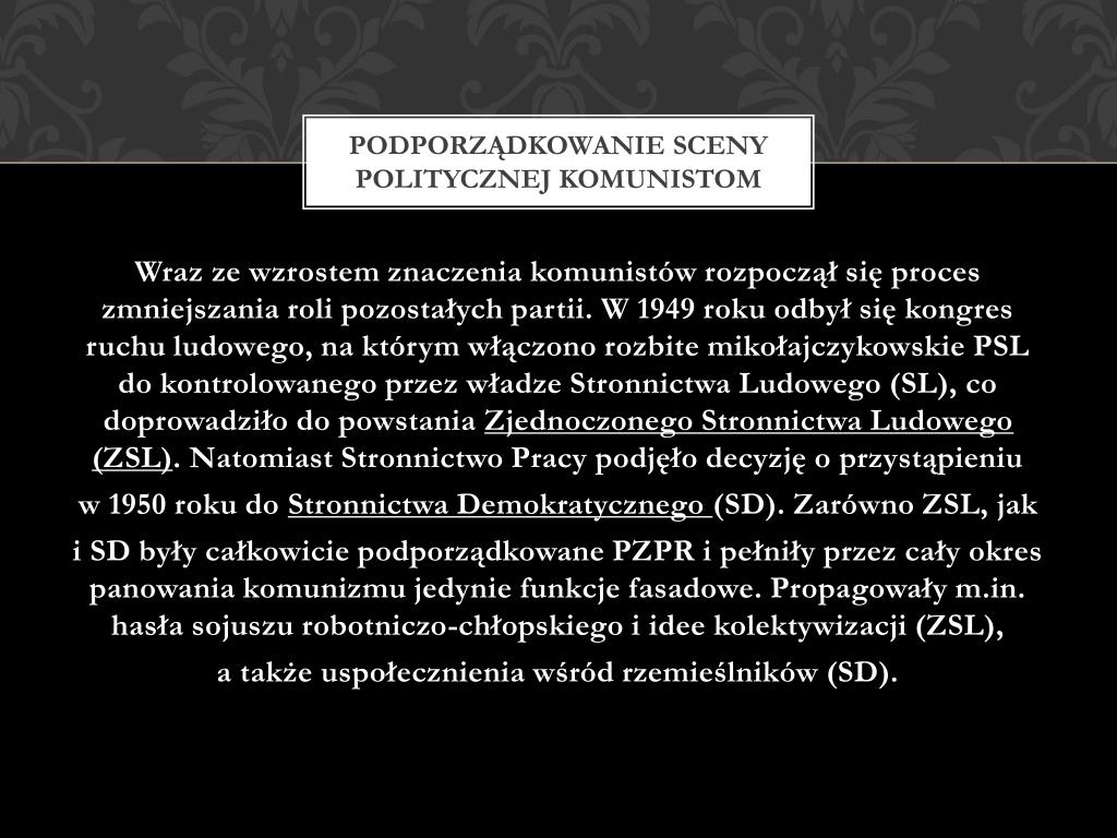 Polska W Czasach Stalinizmu Prezentacja PPT - Polska W CZASACH STALINIZMU PowerPoint Presentation, free