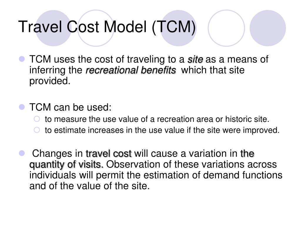 model travel cost method