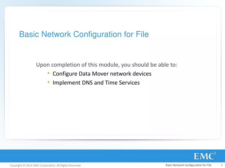 basic network configuration for file n.