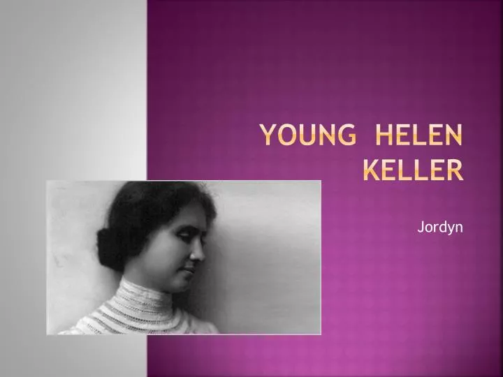 Young Helen Keller. 