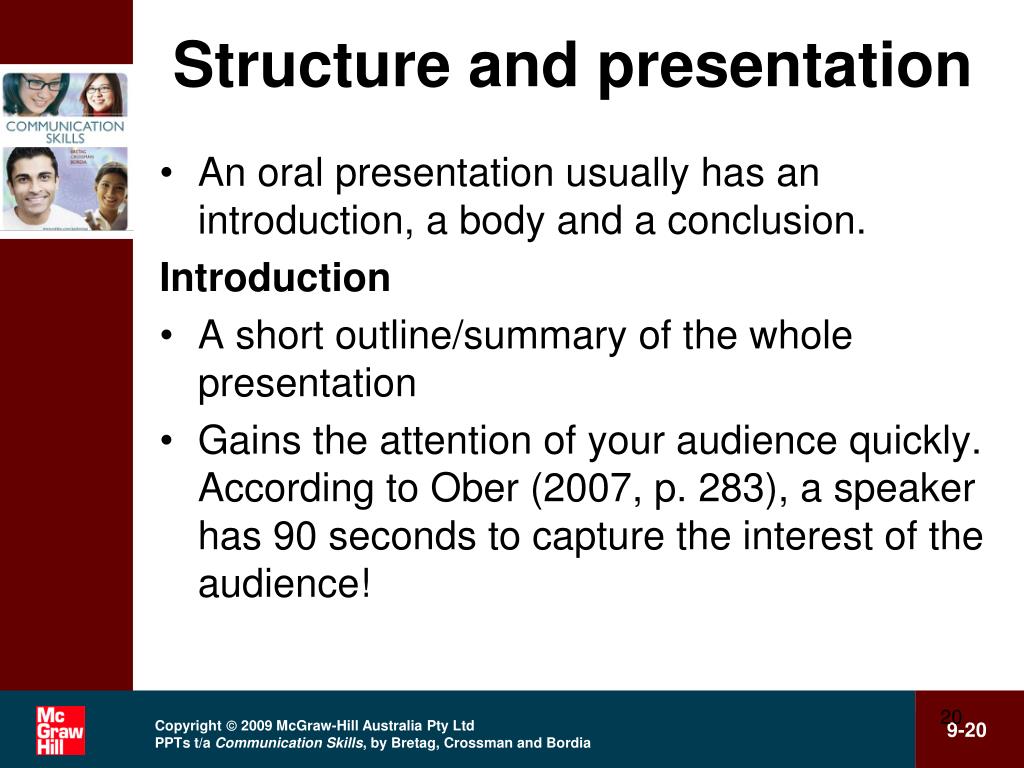 oral presentation structure ppt