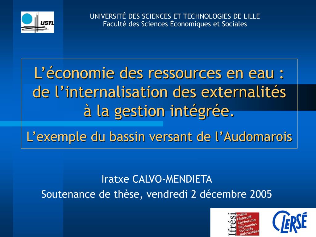Exemple De These De Doctorat En Economie  Titre De La Thèse