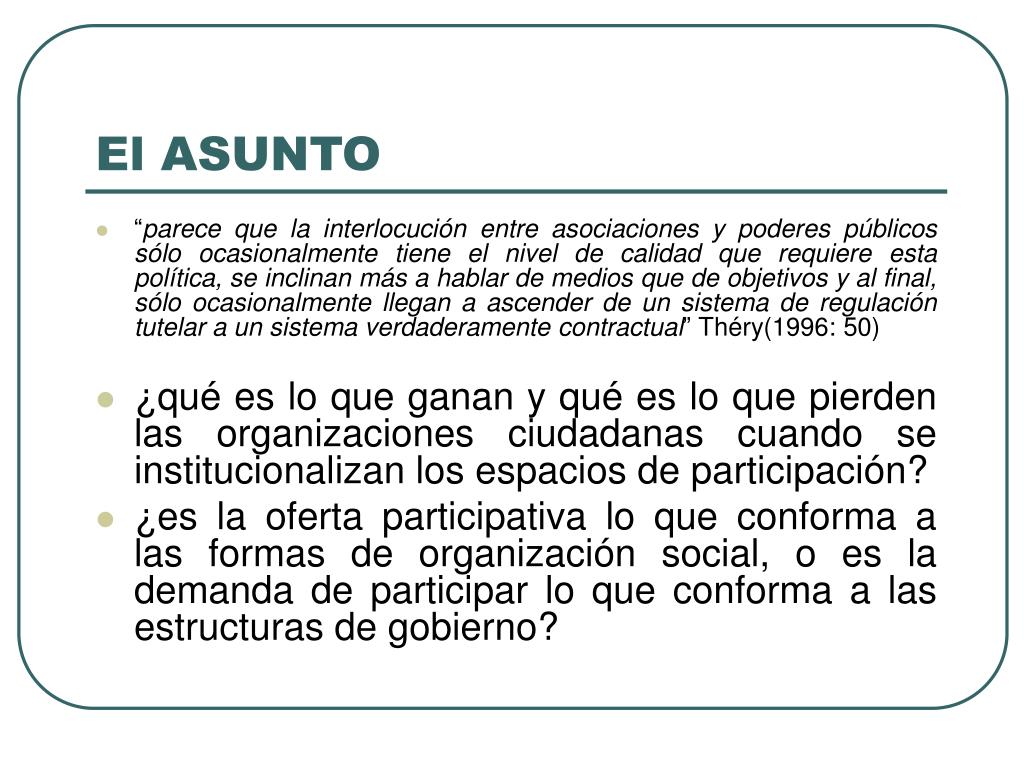 PPT - Los retos de institucionalizar la participación ciudadana ...
