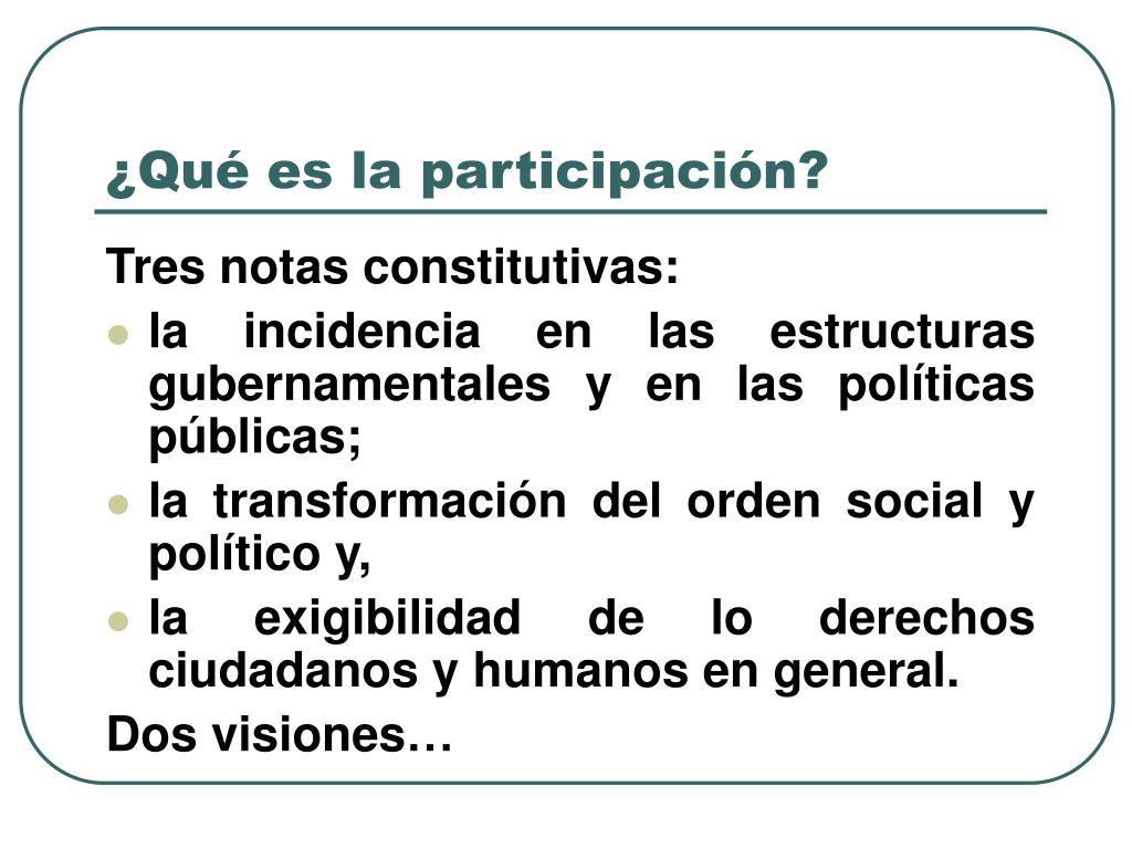 PPT - Los retos de institucionalizar la participación ciudadana ...