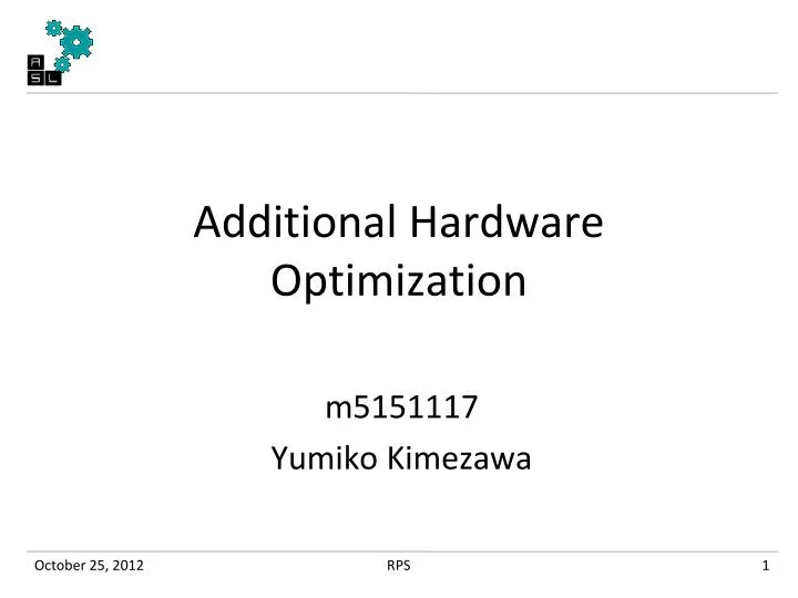 PPT Additional Hardware Optimization PowerPoint Presentation, free