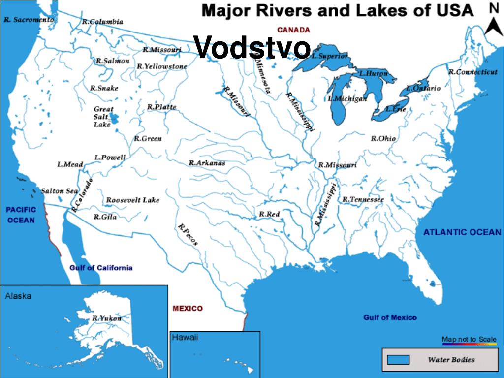 Моря и реки озера северной америки