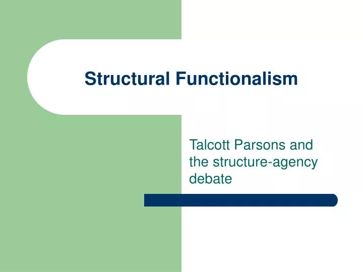 structural functionalism and systems theory