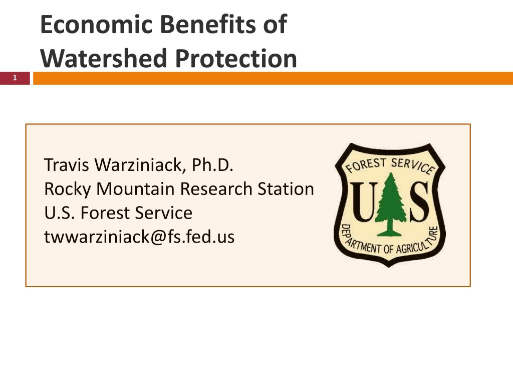 PPT Economic Benefits of Watershed Protection PowerPoint Presentation
