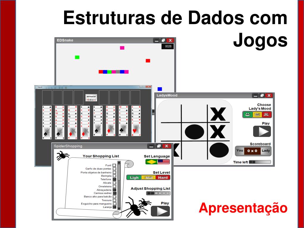 PPT - Estruturas de Dados com Jogos PowerPoint Presentation, free download  - ID:6340096