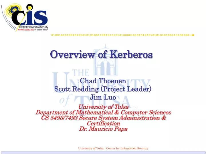 PPT - Overview of Kerberos PowerPoint Presentation, free ...
