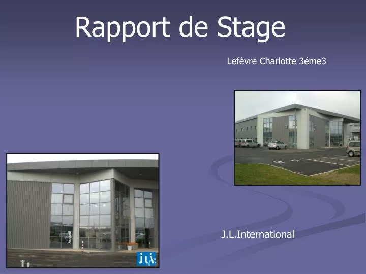PPT  Rapport de Stage PowerPoint Presentation, free download  ID6345304