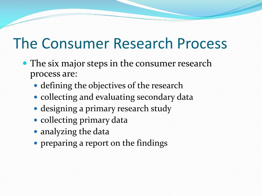 consumer behaviour research process