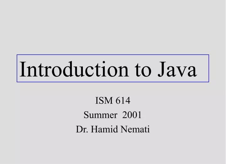 PPT - Introduction to Java PowerPoint Presentation, free download - ID ...