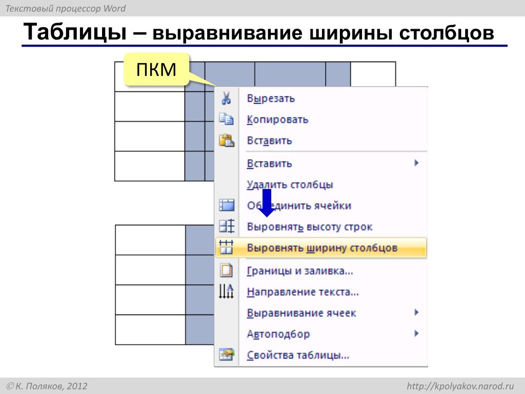 Выравнивание чисел в таблице PPT - Работа с документами в программе MS Word PowerPoint Presentation - ID:6347