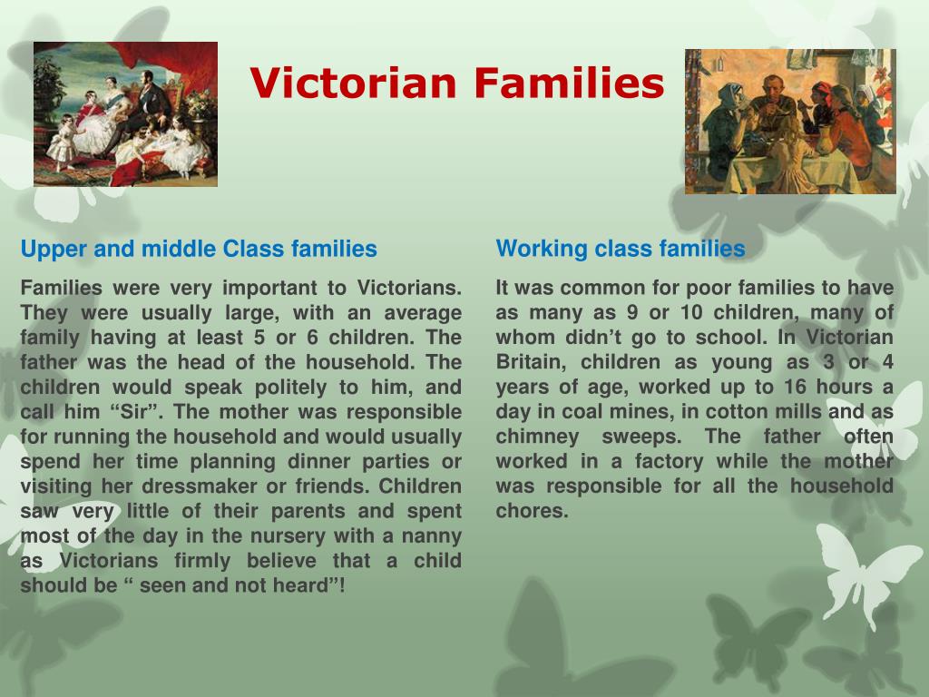 Немецкий семья слова. Victorian Families Spotlight 11 презентация. Upper Middle class Families текст. Сочинение о королевской семье.