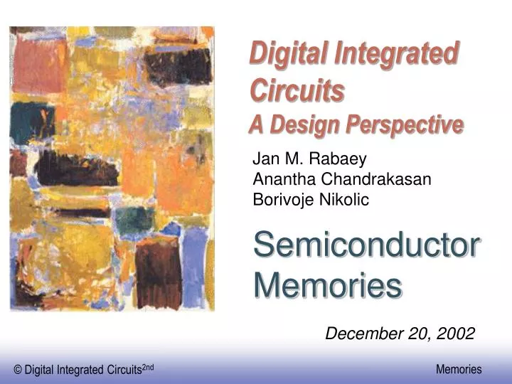 PPT - Digital Integrated Circuits A Design Perspective PowerPoint